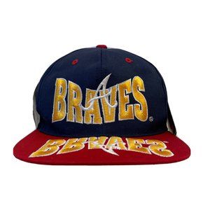 Vintage Atlanta Braves Snapback Baseball Hat Cap Mirror Reflection 1994 New RARE